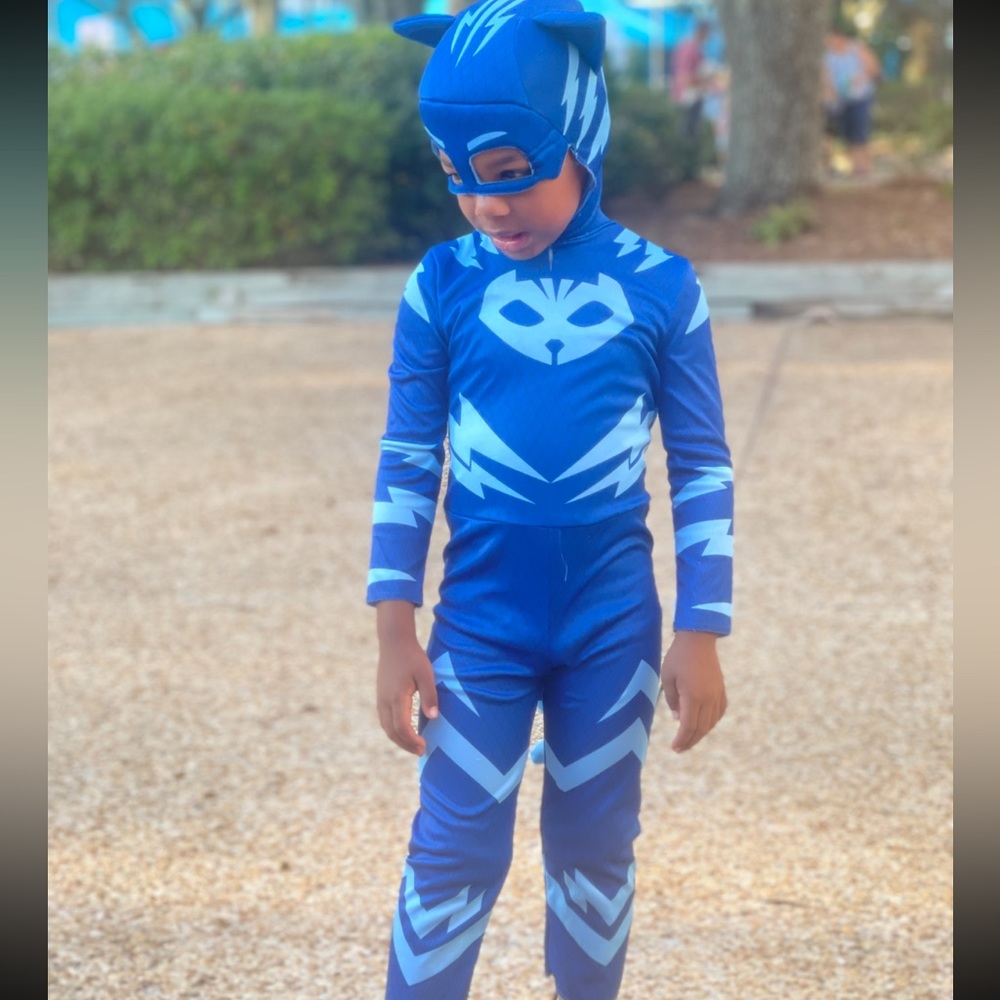 Official PJ Masks Costume Jumpsuit Youth Blue Catboy Costume for Kids 3T-4T